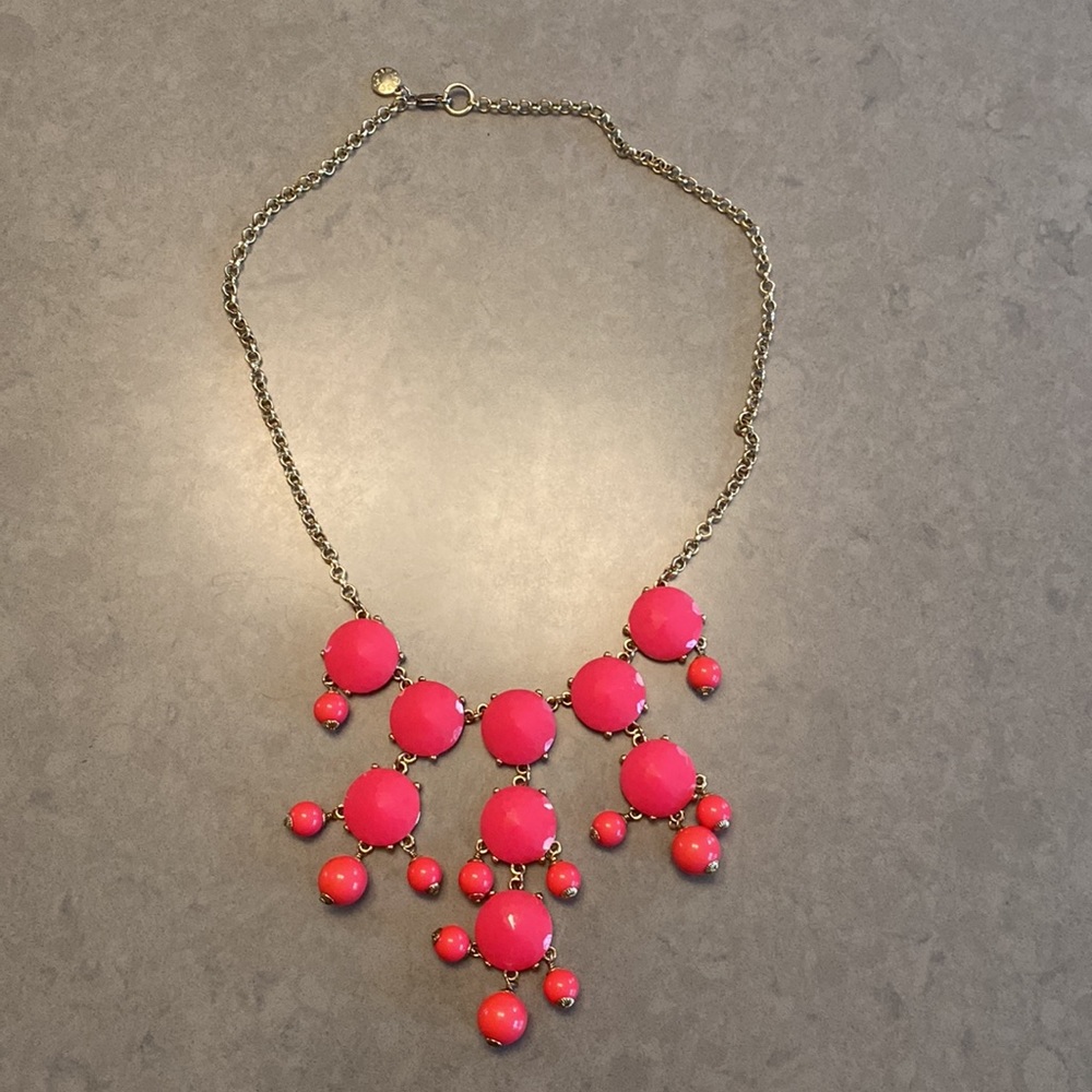 Long Pink J Crew Statement Necklace